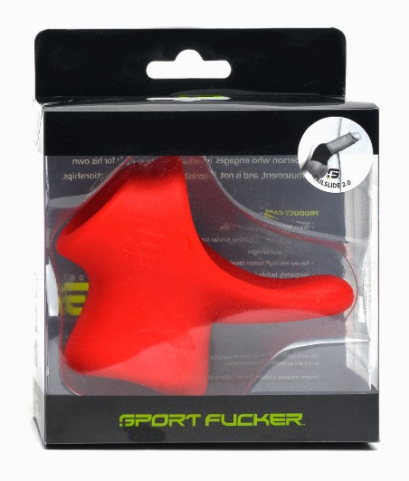 Ballstretcher Silicone Big Tailslide – piros péniszgyűrű 30 mm - Image 2