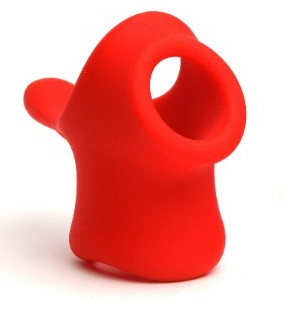 Ballstretcher Silicone Big Tailslide – piros péniszgyűrű 30 mm - Image 3