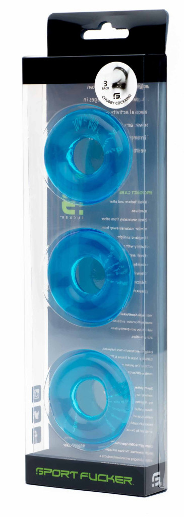 Chubby – 3 darabos kék péniszgyűrű szett 20 mm - Image 3