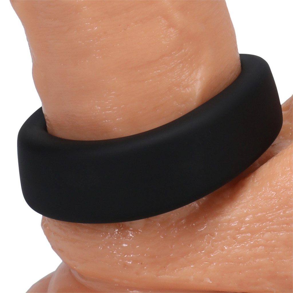 The Big O – prémium 32 mm fekete péniszgyűrű - Image 6