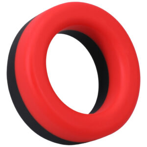 Cockring The Big O – prémium 32 mm-es péniszgyűrű, fekete-piros