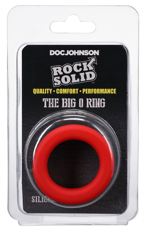Cockring The Big O – prémium 32 mm-es péniszgyűrű, fekete-piros - Image 2