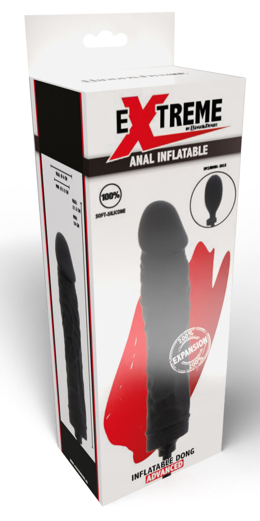 Inflatable Dildo – fekete, 18 cm és 3,5 cm prémium vibrátor - Image 2