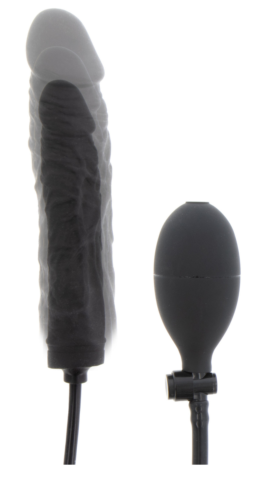 Inflatable Dildo – fekete, 18 cm és 3,5 cm prémium vibrátor - Image 3