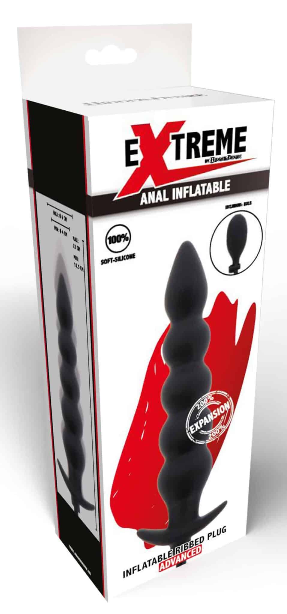 Prémium Felfújható Plug – bordázott anális kiegészítő - Image 2