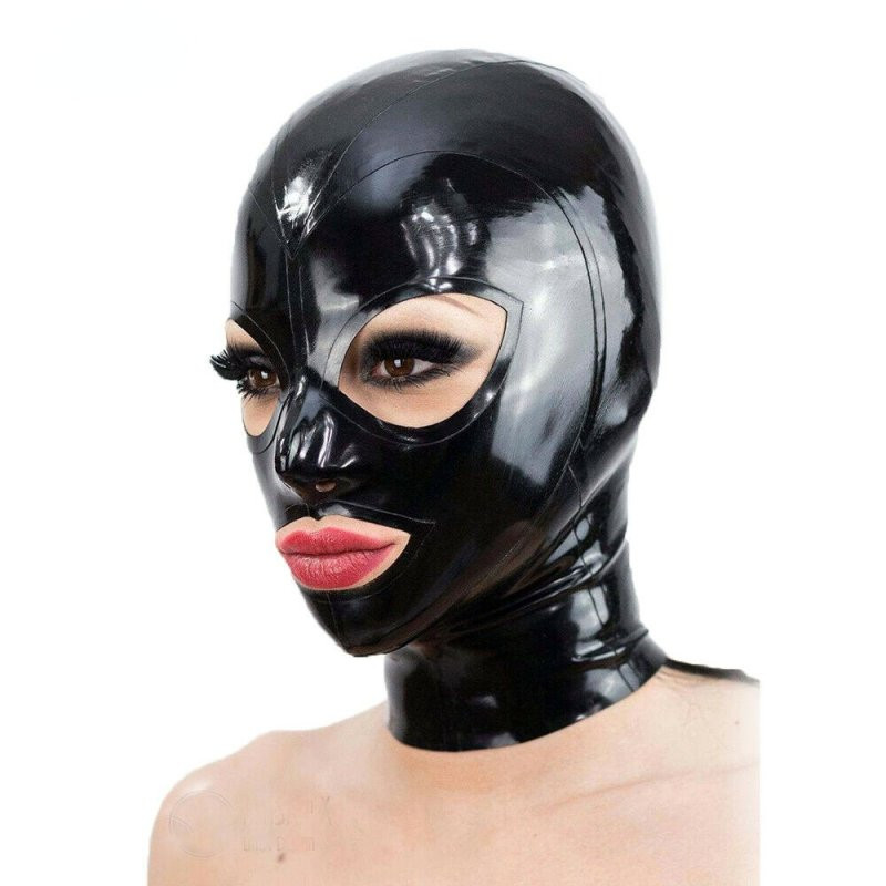 Black Texie – latex balaklava érzéki átöleléssel - Image 2
