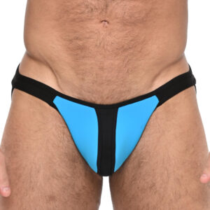 Troy Blue-Black – stílusos férfi jockstrap prémium anyagból