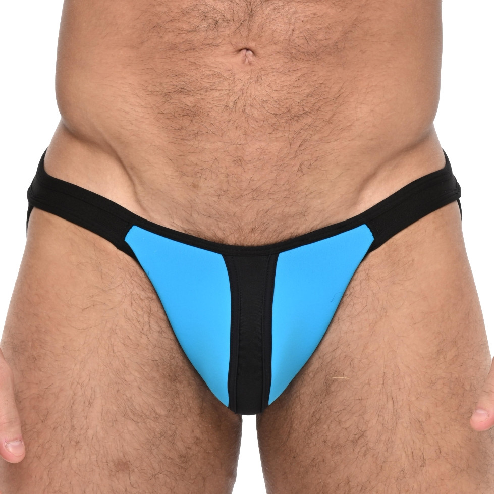 Troy Blue-Black – stílusos férfi jockstrap prémium anyagból