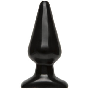 Prémium sima anál dugó – 12 cm fekete
