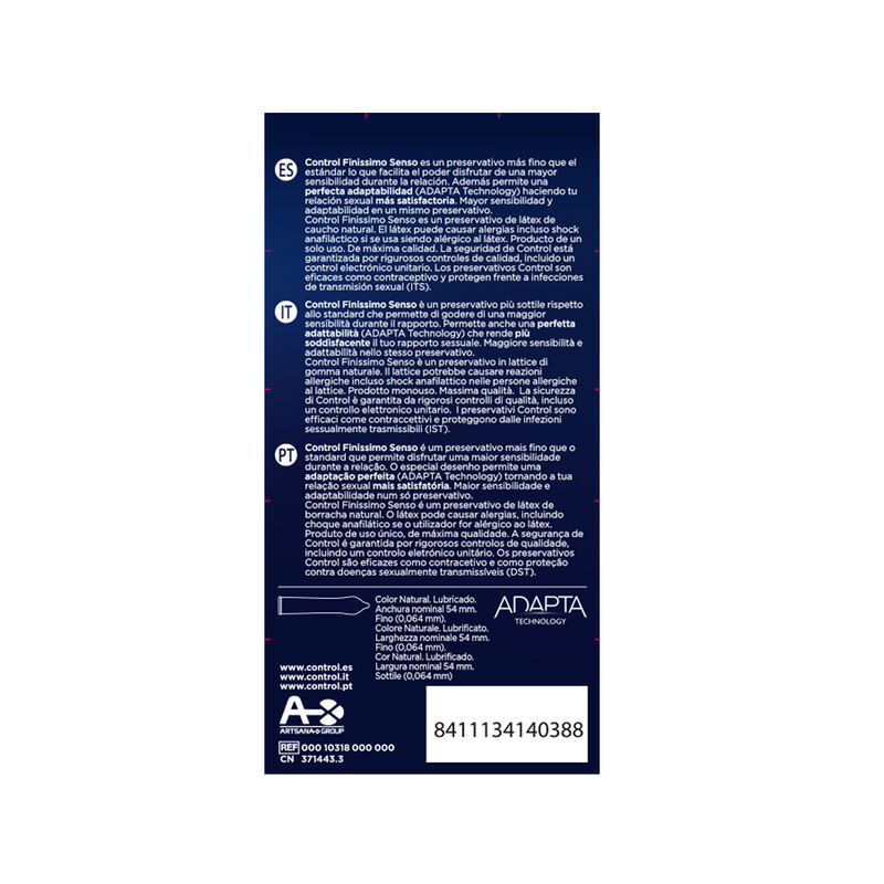 CONTROL Adapta Senso – rugalmas vibráló óvszer 12 db - Image 2
