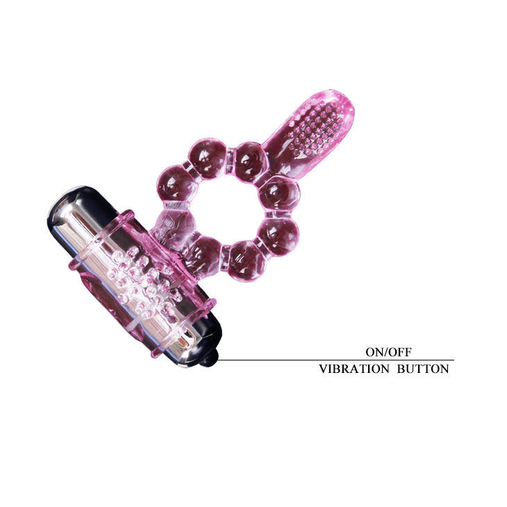 BAILE – szilikon gyűrű 10 nyelv ritmussal pink vibrációval - Image 9