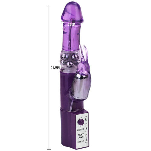 BAILE Hot Lady II – rücskös nyúl vibrátor forgó gyönggyel - Image 2