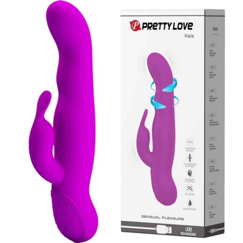 PRETTY LOVE – Prémium forgó vibrátor lila színben - Image 2
