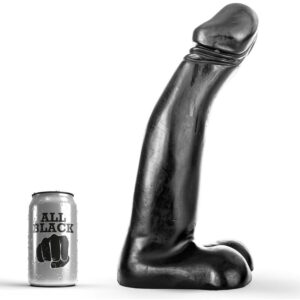ALL BLACK – realisztikus fekete fisting dildó 29 cm
