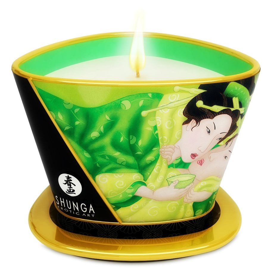 SHUNGA – Zöld gyertyás masszázsolaj - MINI KÉNYEZTETÉS 170 ml