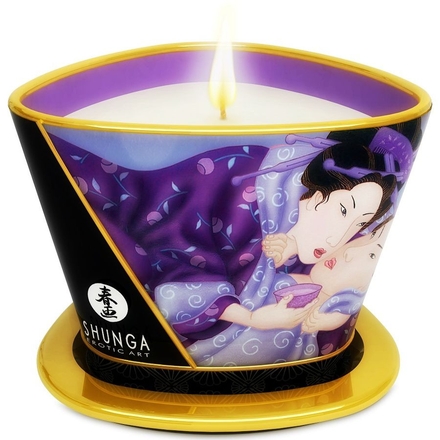 SHUNGA Mini Caress – egzotikus gyümölcs masszázsolaj gyertya