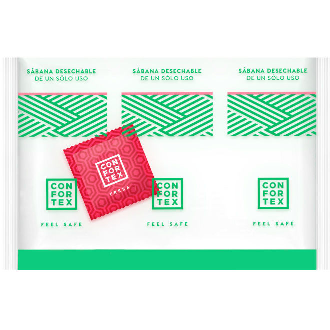 CONFORTEX – egyedi, eldobható higiénikus lepedők eper óvszóval