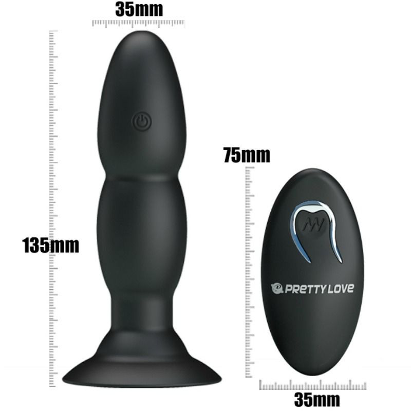 PRETTY LOVE – távirányítós forgó vibráló plug - Image 6
