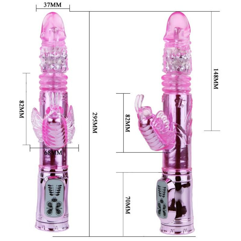 BAILE – újratölthető vibrátor forgó és pulzáló csiklóizgatóval - Image 6