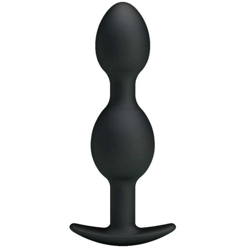 PRETTY LOVE – szilikon análgolyók 12,5 cm – fekete