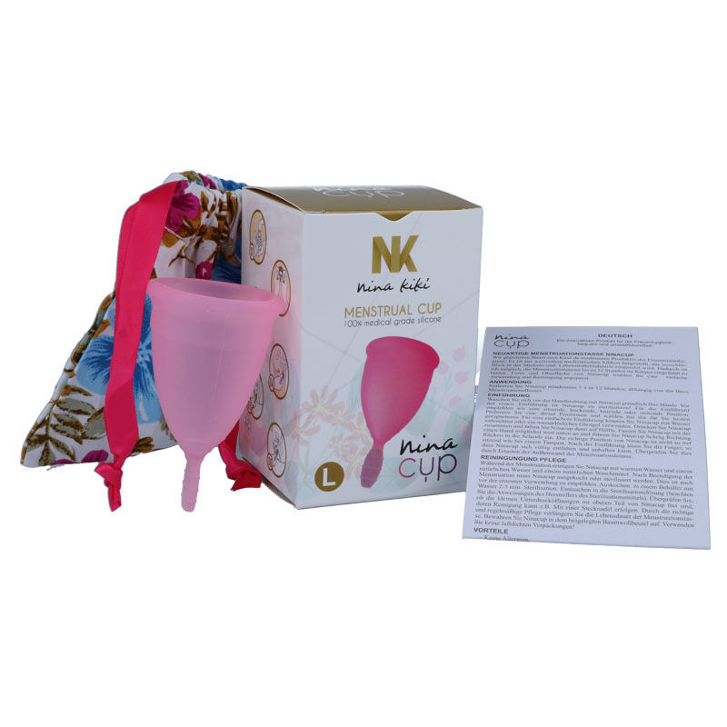 Nina Kikí - prémium menstruációs bögre, L-es méret, rózsaszín - Image 3