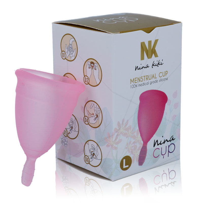 Nina Kikí - prémium menstruációs bögre, L-es méret, rózsaszín - Image 5