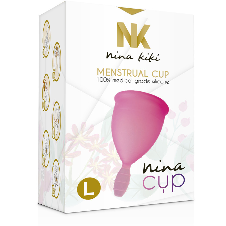 Nina Kikí - prémium menstruációs bögre, L-es méret, rózsaszín - Image 8