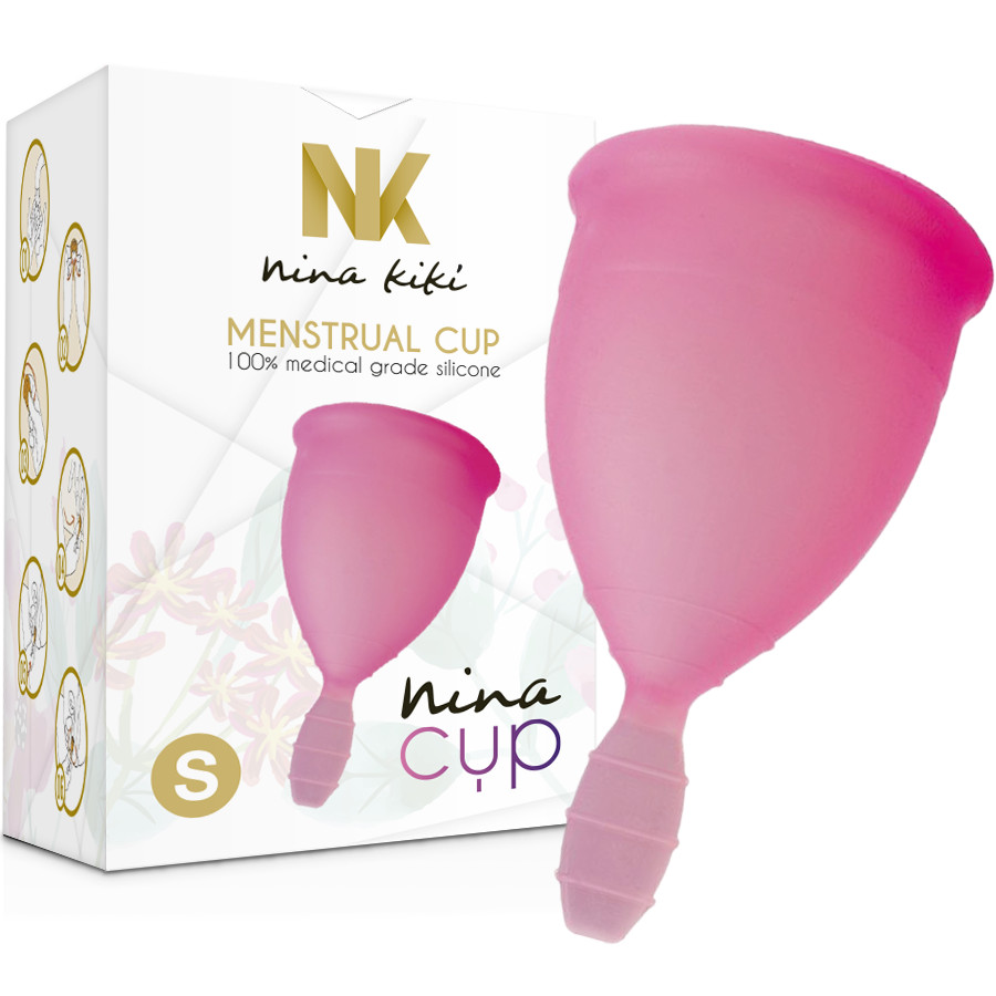 Nina Kikí - Prémium menstruációs kupa S méretben, rózsaszín