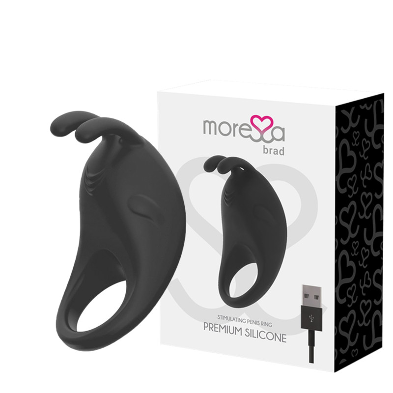 MORESSA Brad – prémium újratölthető szilikon vibrátor feketében - Image 2