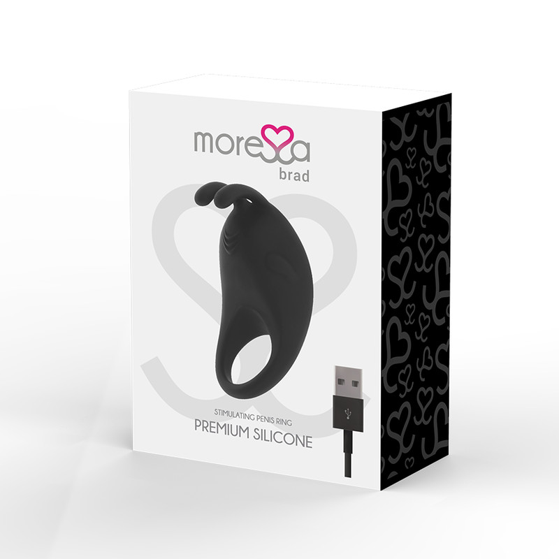 MORESSA Brad – prémium újratölthető szilikon vibrátor feketében - Image 4