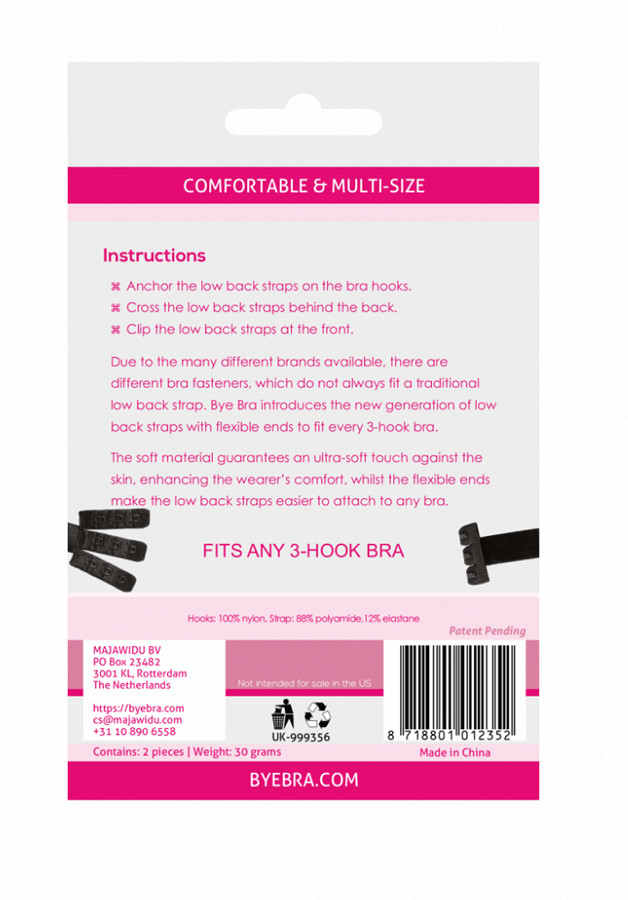 BYE-BRA – nyitott hátú melltartó adapter fekete-fehér - Image 3