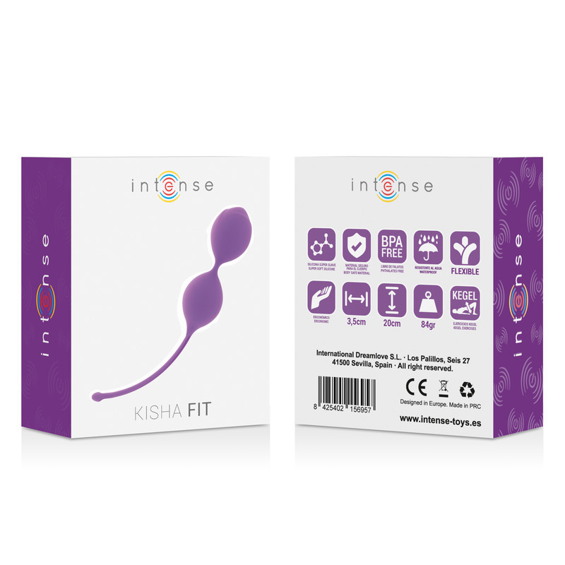 INTENSE Kisha Fit – szilikonos intim Kegel golyó lila - Image 3