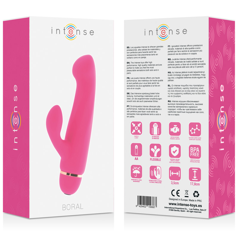 INTENSE – 20 sebességes szilikon vibrátor rózsaszínben - Image 5