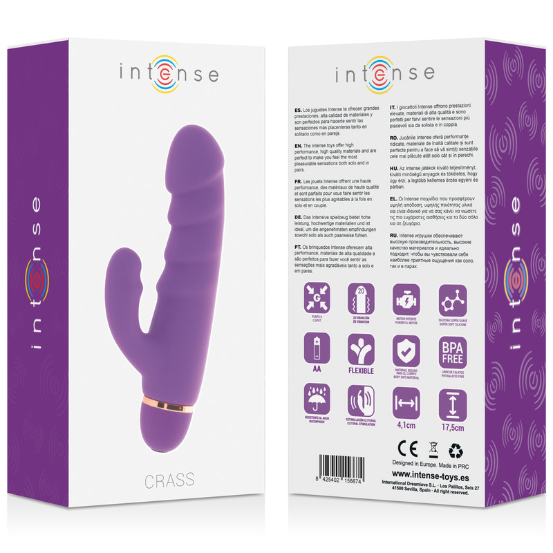 INTENSE – 20 sebességes szilikon vibrátor lilában - Image 6
