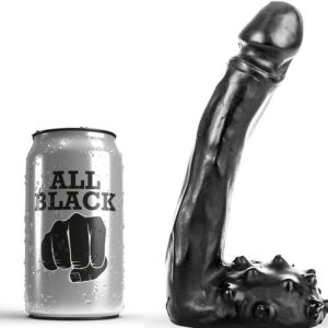 ALL BLACK - 19 cm-es élethű dildó