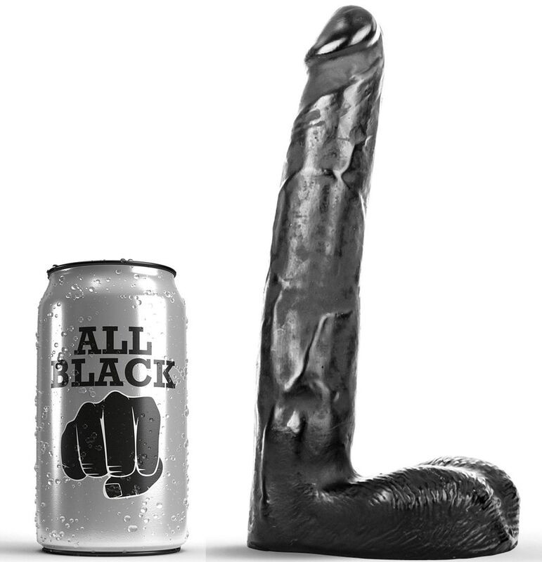 ALL BLACK – 21 cm-es élethű dildó