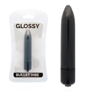 GLOSSY – prémium vékony vibrátor fekete színben