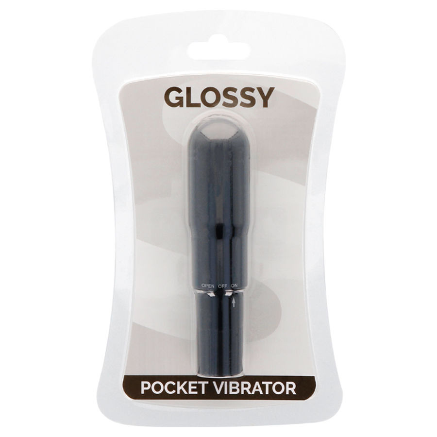 GLOSSY - elegáns zseb-vibrátor fekete színben - Image 3
