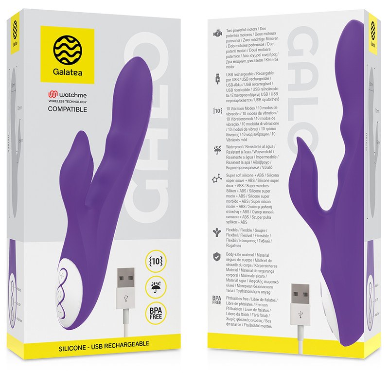GALATEA Galo Lilac – vízálló vibrátor WatchMe technológiával - Image 2