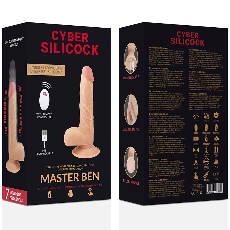 Cyber Silicock – távirányítós realistikus maszturbátor 23,8 cm - Image 6