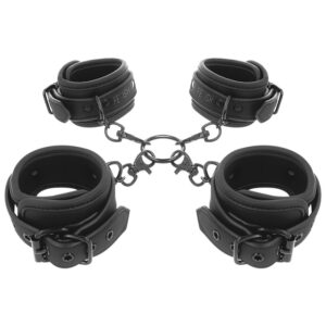 FETISH SUBMISSIVE – bőrkezes kézi-és bokakötöző szett