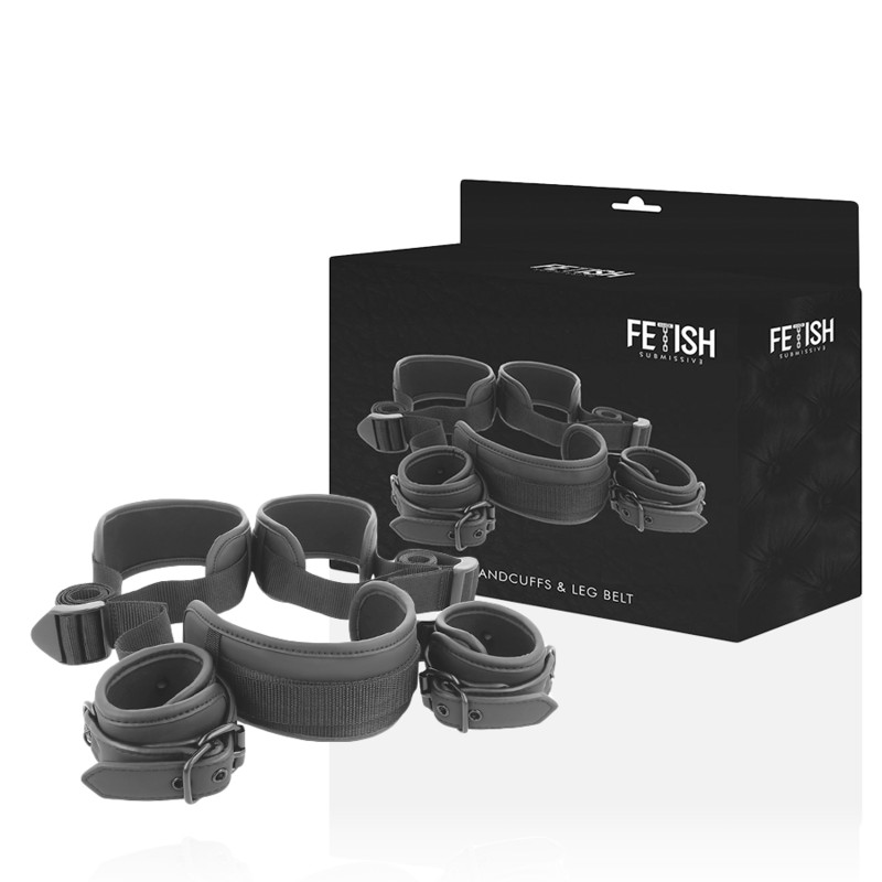 Fetish Submissive – nyitott lábú bilincs prémium neoprénnel - Image 2
