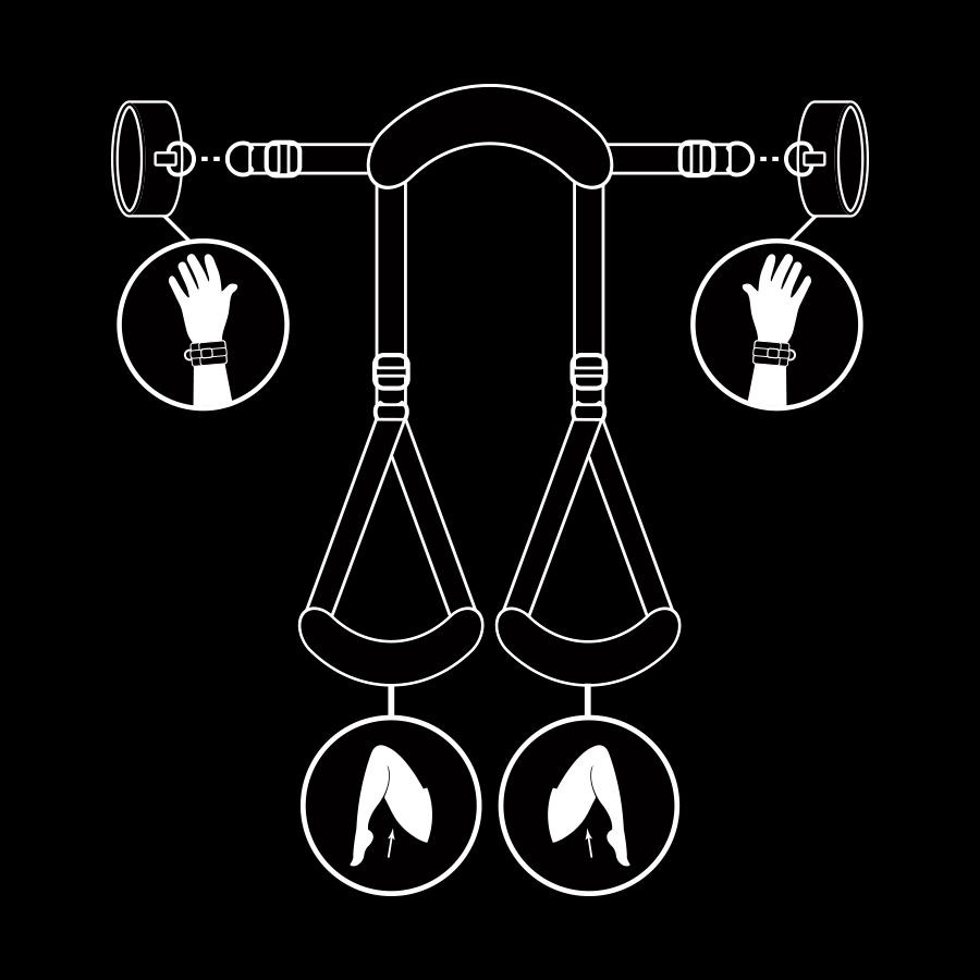 Fetish Submissive – nyitott lábú bilincs prémium neoprénnel - Image 10