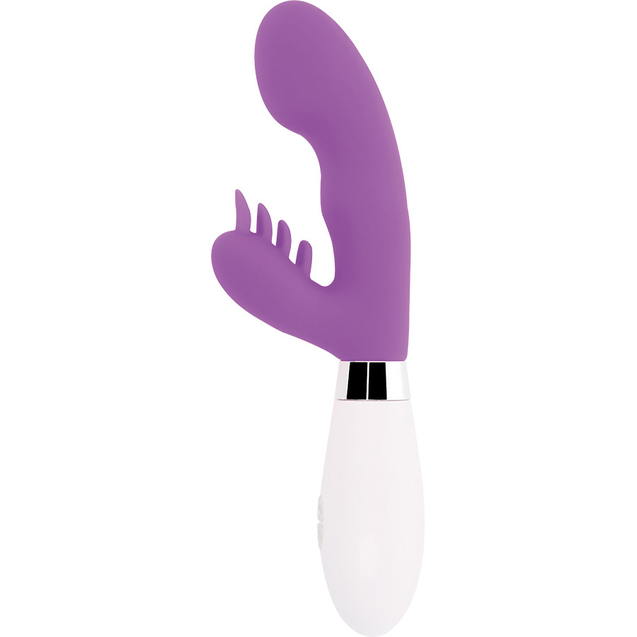 GLOSSY Elvis – prémium nyuszi vibrátor lila színben