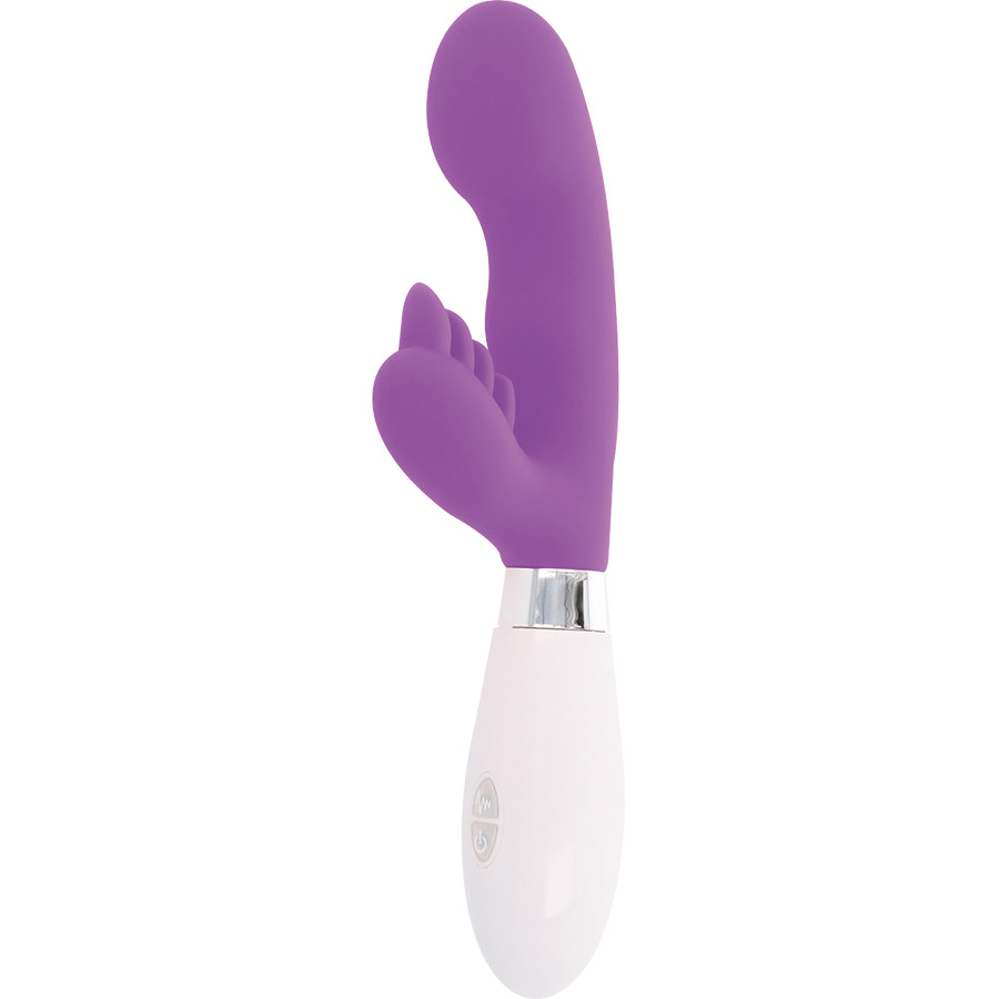 GLOSSY Elvis – prémium nyuszi vibrátor lila színben - Image 4