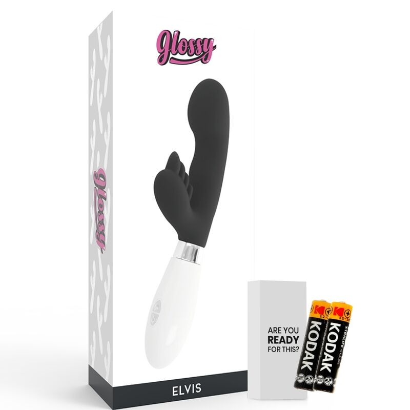 GLOSSY Elvis – prémium nyuszivibrátor fekete színben - Image 5