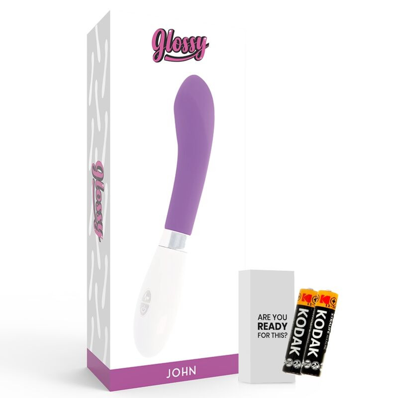 GLOSSY - dizájnos lila vibrátor érzéki kényeztetéshez - Image 5