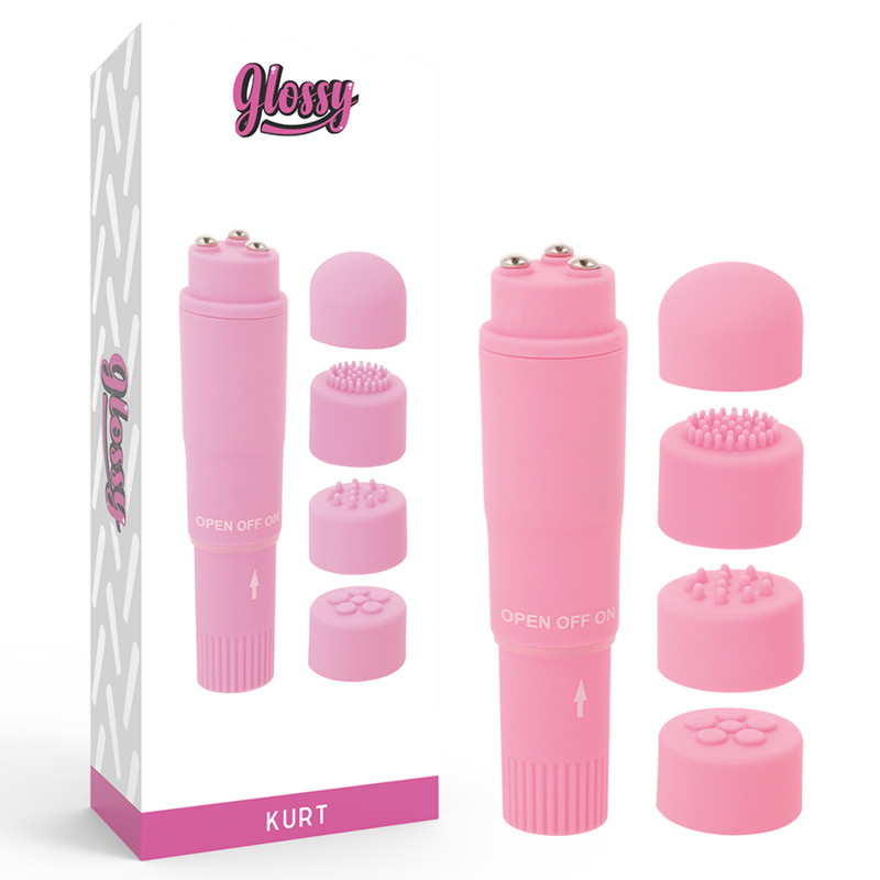 GLOSSY Kurt – stílusos mini masszírozó rózsaszínben - Image 2