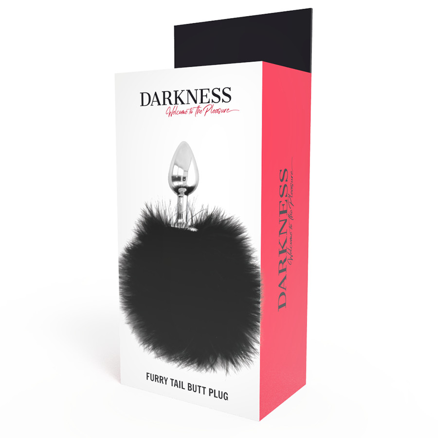 DARKNESS - extra anális dugó farokkal, fekete 7 cm - Image 4