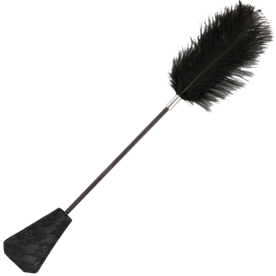 DARKNESS – feketefehér toll ostor 56 cm